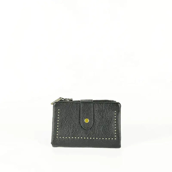 Cartera Pequeña Doble Negro - KAF Bolsos