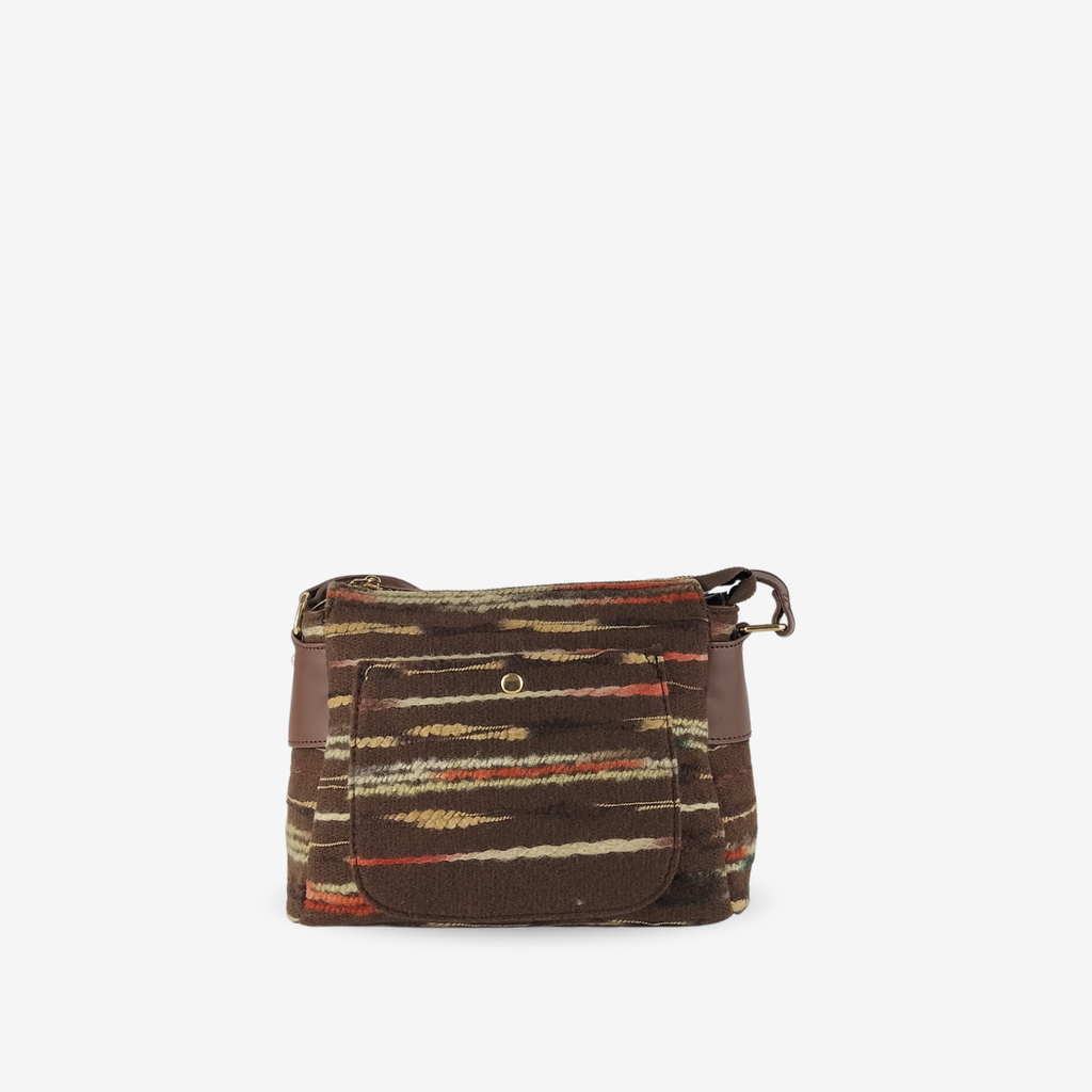 Bandolera Paño Mezclilla Marrón