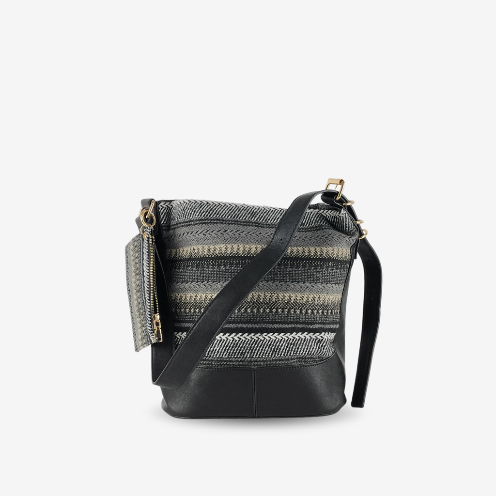Bolso Hobo Negro con Cartera