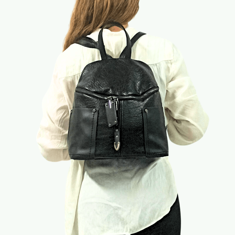 Mochila Antirrobo Efecto Cuero KAF Bolsos