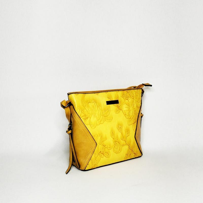 Bolso de Hombro Relieve Amarillo - KAF Bags