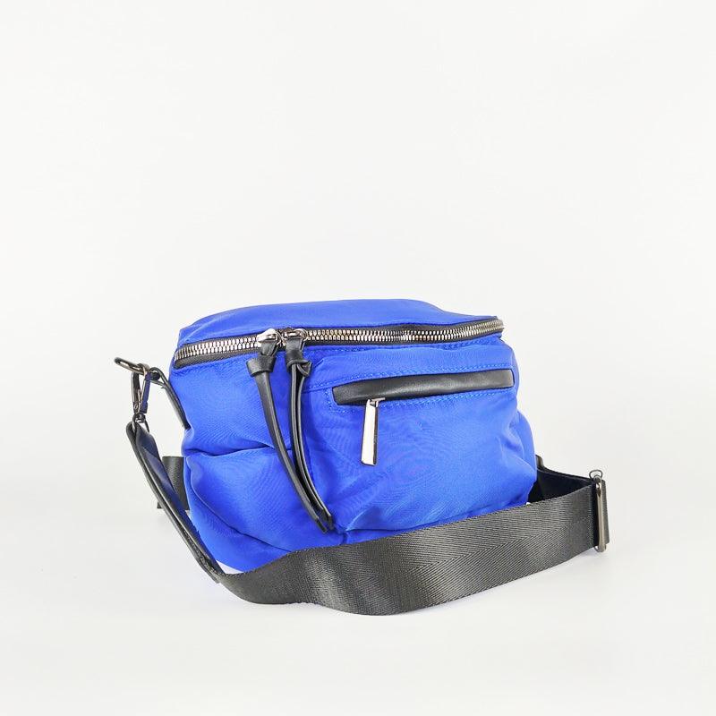 Bandolera Urbana Acolchada de Nylon Azul - KAF Bags