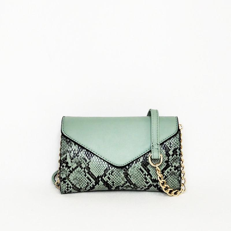 Bolso Estampado Reptil Verde - KAF Bolsos